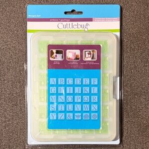 Cuttlebug Monogram Serif Craft Embossing Card Making Plates All in One NWT